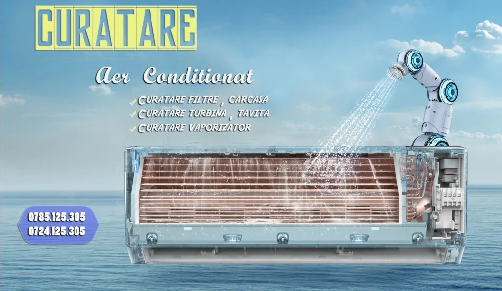 curatare aer conditionat filtre, turbina, vaporizator